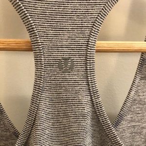 lululemon athletica Tops - Lululemon gray stripe tank, sz 4 lululemon athletica Tops - Lululemon gray stripe tank, sz 4